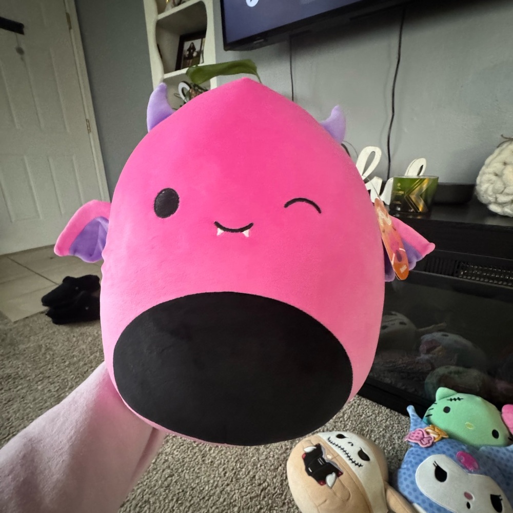 Squishmallows Pink Bat Plush Toy